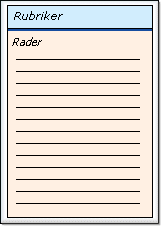 Listor och rapporter